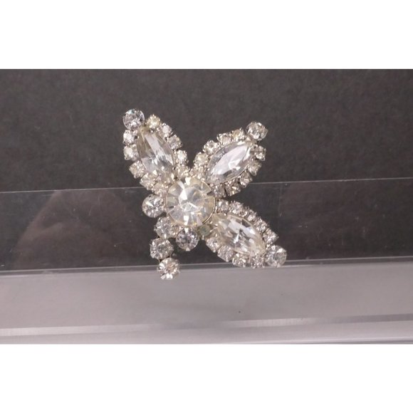 Vintage Signed Lady Ellen Crystal Rhinestone Hair Jewelry Barrette Clip - Picture 8 of 9